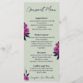 Romantische Gotische Liebhaber des Museo della Cit Menükarte (Rückseite)