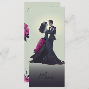 Romantische Gotische Liebhaber des Museo della Cit Menükarte