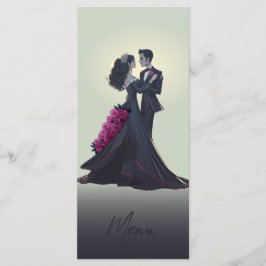 Romantische Gotische Liebhaber des Museo della Cit Menükarte