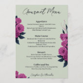 Romantische Gotische Liebhaber des Museo della Cit Menükarte (Rückseite)