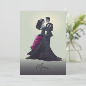 Romantische Gotische Liebhaber des Museo della Cit Menükarte (Stehend Vorderseite)