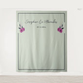 Romantische Gotische Liebhaber Eleganter Hochzeits Wandteppich (Vorderseite)