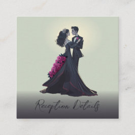 Romantische Gotische Liebhaber Empfang Details Begleitkarte