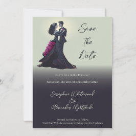 Romantische Gotische Liebhaber Save the Date Minim Einladung