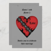 Romantische gotische Mittelalterliche Hochzeit Einladung (Vorne/Hinten)