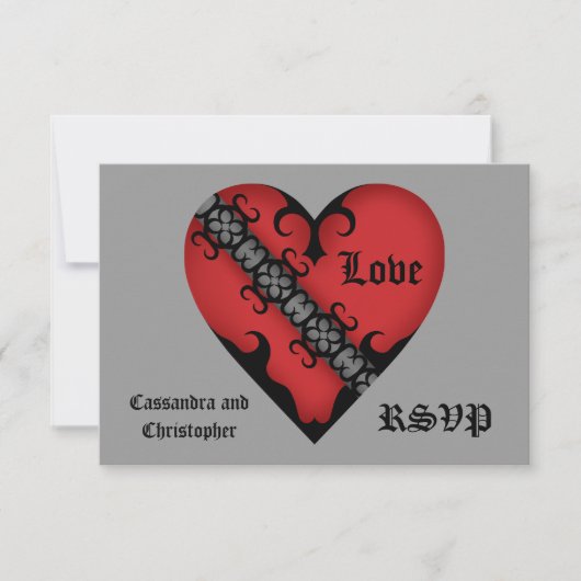 Romantische gotische mittelalterliche UAWG RSVP Karte (Vorderseite)