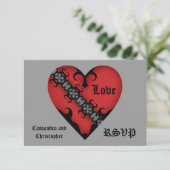 Romantische gotische mittelalterliche UAWG RSVP Karte (Stehend Vorderseite)