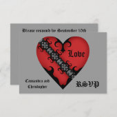 Romantische gotische mittelalterliche UAWG RSVP Karte (Vorne/Hinten)