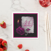 Romantische Gotische Rose & Candle Geburtstag Serviette (Beispiel)