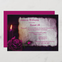Romantische Gotische Rose & Candle Sweet 16