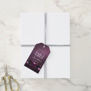 Romantische Gotische Rose & Petals Geburtstag Geschenkanhänger