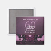 Romantische Gotische Rose & Petals Geburtstag Magnet (Vorderseite/Rückseite)