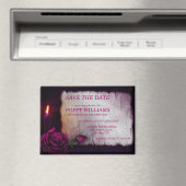 Romantische Gotische Rose und Kerzenlicht Save the Magnet (In Situ (Geschirrspüler))