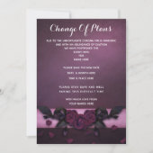 Romantische gotische Rose und Petalen Planänderung Einladung (Vorderseite)