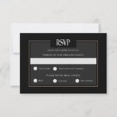 Romantische Gotische schwarze Hochzeitskarte RSVP Karte (Vorderseite)