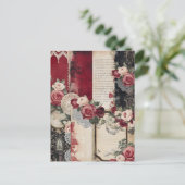 Romantische gotische Vintage Postkarte (Stehend Vorderseite)