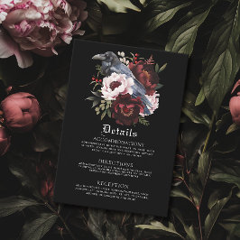 Romantische Gotische Wasserfarben - Details Begleitkarte