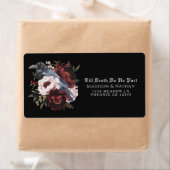 Romantische gotische Wasserfarbenraven-Hochzeit (Insitu)