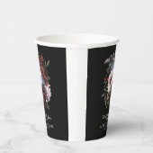 Romantische gotische Wasserfarbenraven-Hochzeit Pappbecher (Rechts)