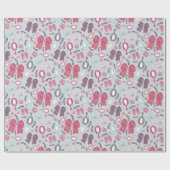 Romantische graue Bögen und Rose Geschenkpapier (Flach)