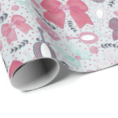 Romantische graue Bögen und Rose Geschenkpapier (Rolleneckpunkt)