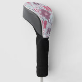 Romantische graue Bögen und Rose Golf Headcover (angewinkelt)