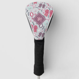 Romantische graue Bögen und Rose Golf Headcover