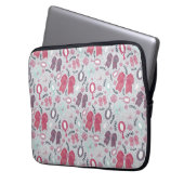 Romantische graue Bögen und Rose Laptopschutzhülle (Vorderseite Links)