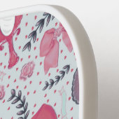 Romantische graue Bögen und Rose Pickleball Schläger (Linke Seite)