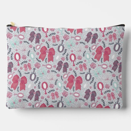 Romantische graue Bögen und Rose Zubehörtasche (Vorderseite)