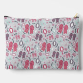 Romantische graue Bögen und Rose Zubehörtasche (Rückseite)