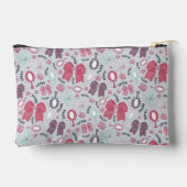 Romantische graue Bögen und Rose Zubehörtasche (Rückseite)