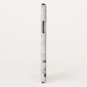 Romantische graue Flora mit rosa Rosen und Monogra Case-Mate iPhone Hülle (Hinten/Rechts)