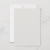 Romantische Graue florale Hochzeitskarte (Rückseite)