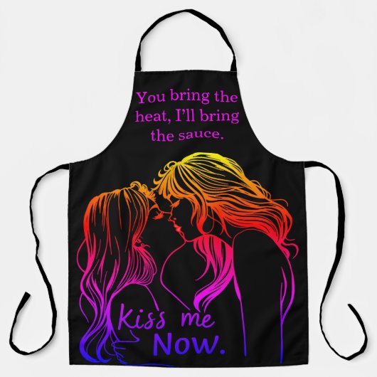 Romantische GRILLEN Schürze zum Kochen von Paaren (Vorderseite)