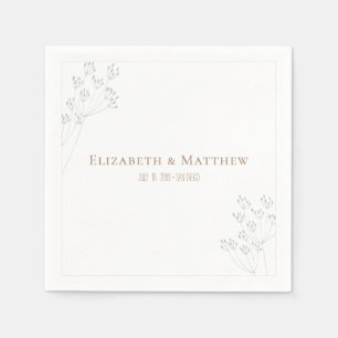 Romantische Grün-Hochzeit Serviette