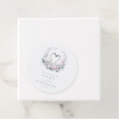 Romantische Grün-Schwan-Hochzeit Geschenkanhänger (Beispiel)