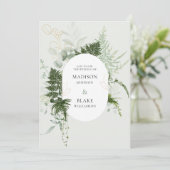 Romantische Grünanlage Woodland Wild Fern Einladun Einladung (Stehend Vorderseite)