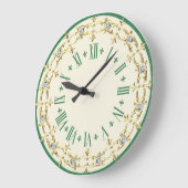 Romantische Gründekoration Große Wanduhr (Winkel)