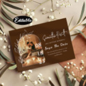 Romantische grüne Arche retten die Datumskarten Einladung