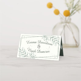 Romantische grüne Blätter Hochzeitstisch Nr. Platz Platzkarte
