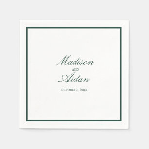 Romantische Grüne Braut Hochzeit Napkins Serviette