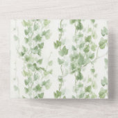 Romantische Grüne Hochzeit All In One Einladung (Rückseite)