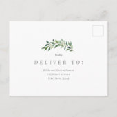 Romantische Grüne Hochzeit RSVP Reply Card Postkarte (Rückseite)