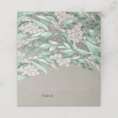 Romantische Grüne Hochzeit | Spezielles Party Platzkarte (Außenseite Aufgefaltet)
