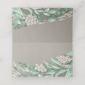 Romantische Grüne Hochzeit | Spezielles Party Platzkarte (Innenseite Aufgefaltet)