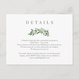 Romantische Grüne Hochzeitskarte Postkarte