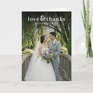 Romantische grüne Natur Foto Dankeskarte