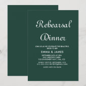 Romantische grüne Probe Einladung (Vorne/Hinten)