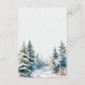 Romantische grüne Winterwaldkarte RSVP Card Begleitkarte (Rückseite)